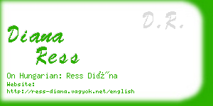 diana ress business card